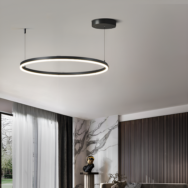 Люстра з пультом Kukho Circle D-60 cm 37W / D-80 cm 62W Black 250419-100004373