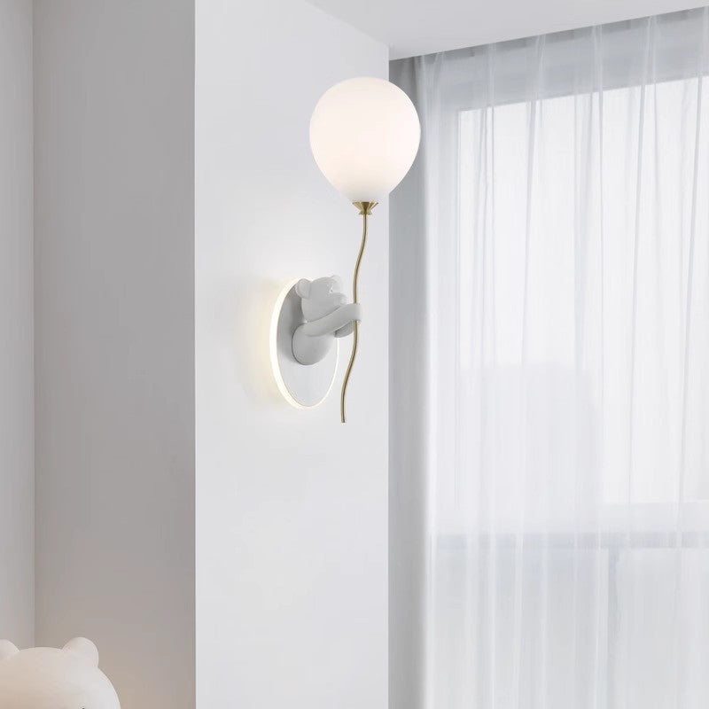 Настінний світильник білий H-52 cm G9 + Led White Bear Ball 251119-100006548