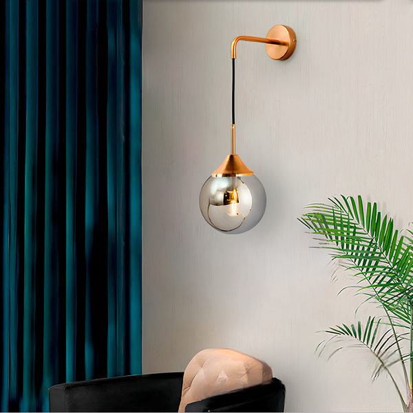 Настінний світильник Bollo pendant D-15 см E27 Gold + Grey 250431-100004307