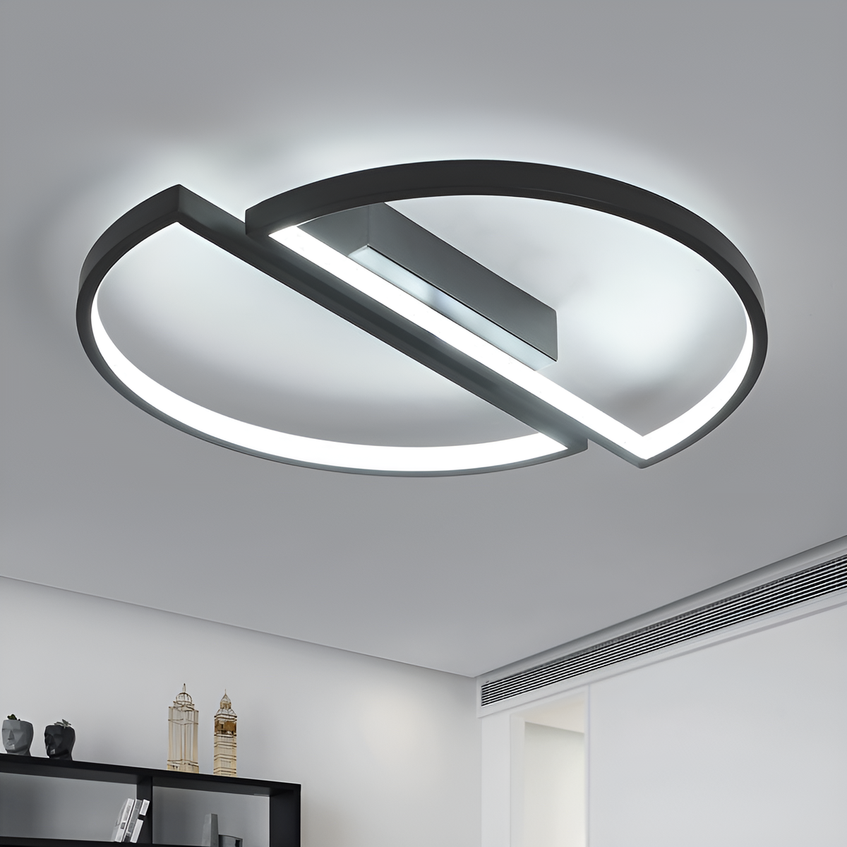 Стельовий світильник SemiCircle D-50 cm 72W LED Black 250476-100004338