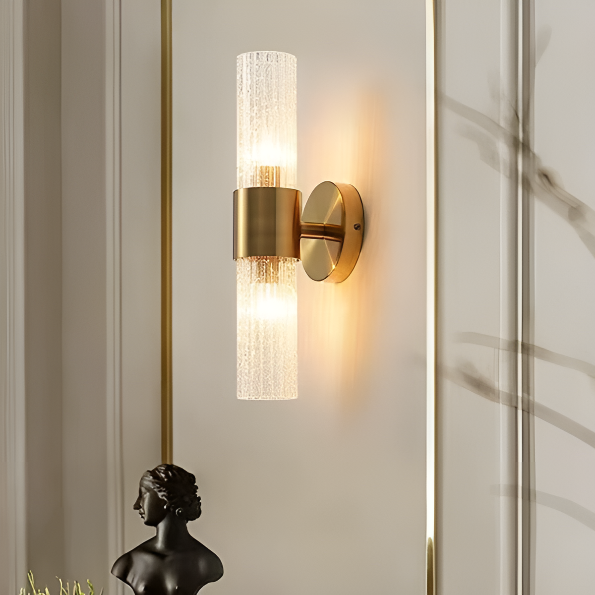 Настінний світильник Tube Shine L-41cm D-7cm E14x2 Gold 250617-100005113