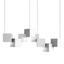 Люстра біла підвісна геометрична куби L-70cm Led 52W White Cube x8 250618-100005234
