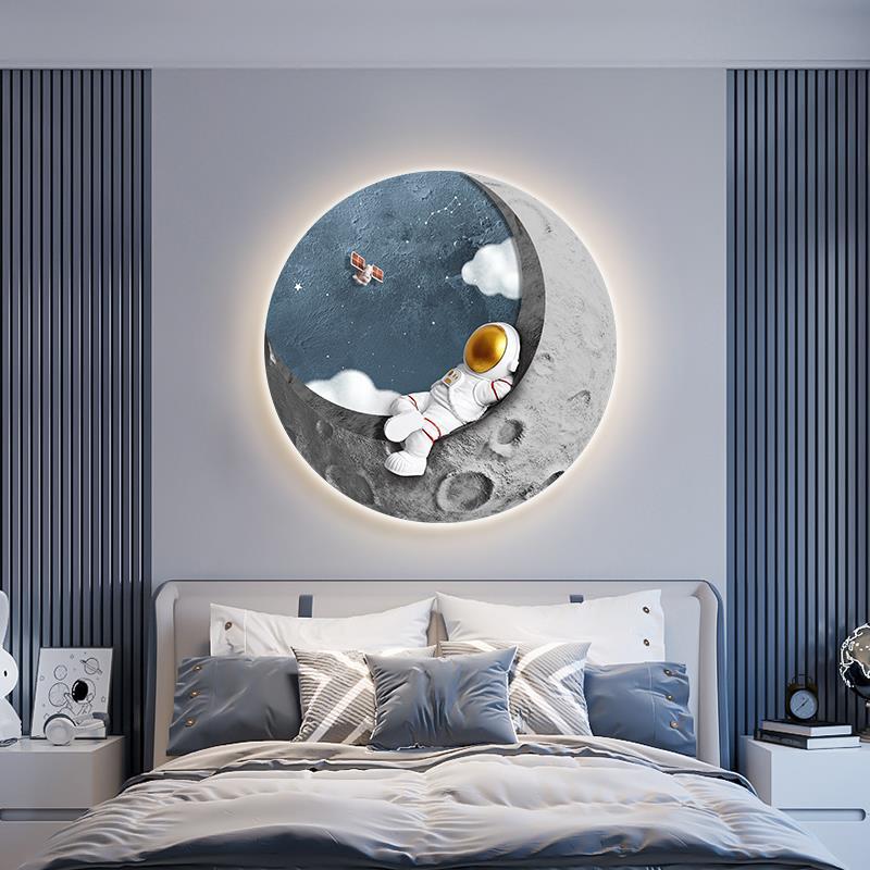Настінні світильники місяць з астронавтом D-40/50/60 cm Led 4000K Astronaut 250958-100005921