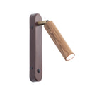 Настінний світильник з вимикачем на корпусі  Spot Light wood&beige Japandi H-15cm Brown 250577-100004898