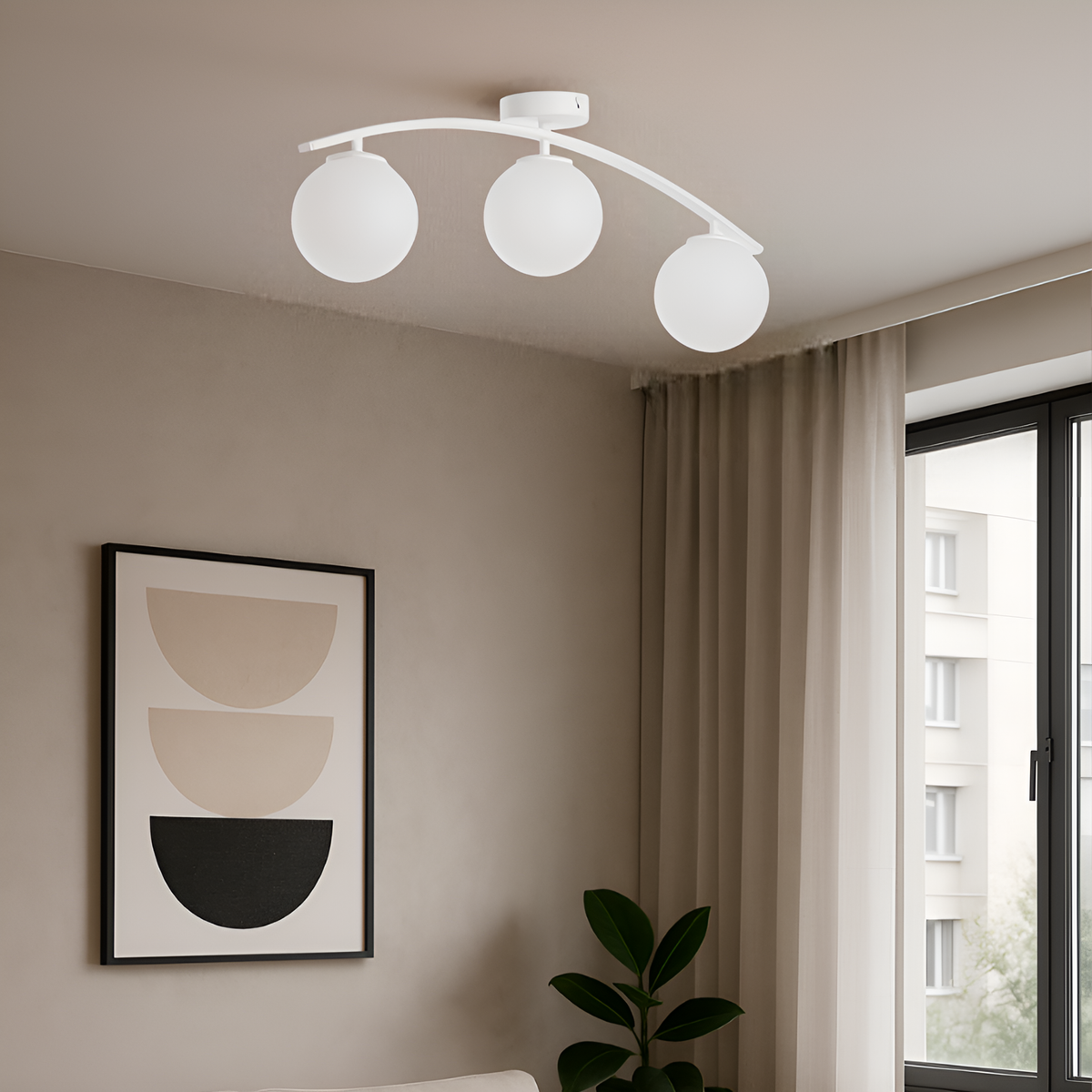 Люстра Faro Bollo L-80cm E14x3 White 250563-100004815