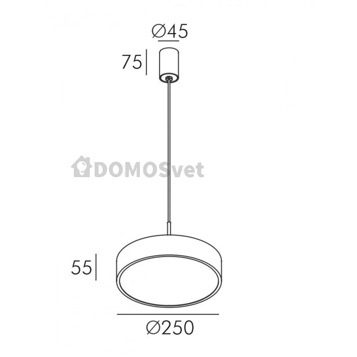 Підвіс Modern Light White 20W / 40W D-25 см / D-45 см 230801-100002416