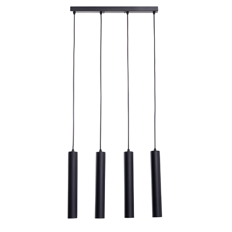 Підвісна люстра чорна з тубусами H-32 cm E27 Black Simple tube 250741-100005701