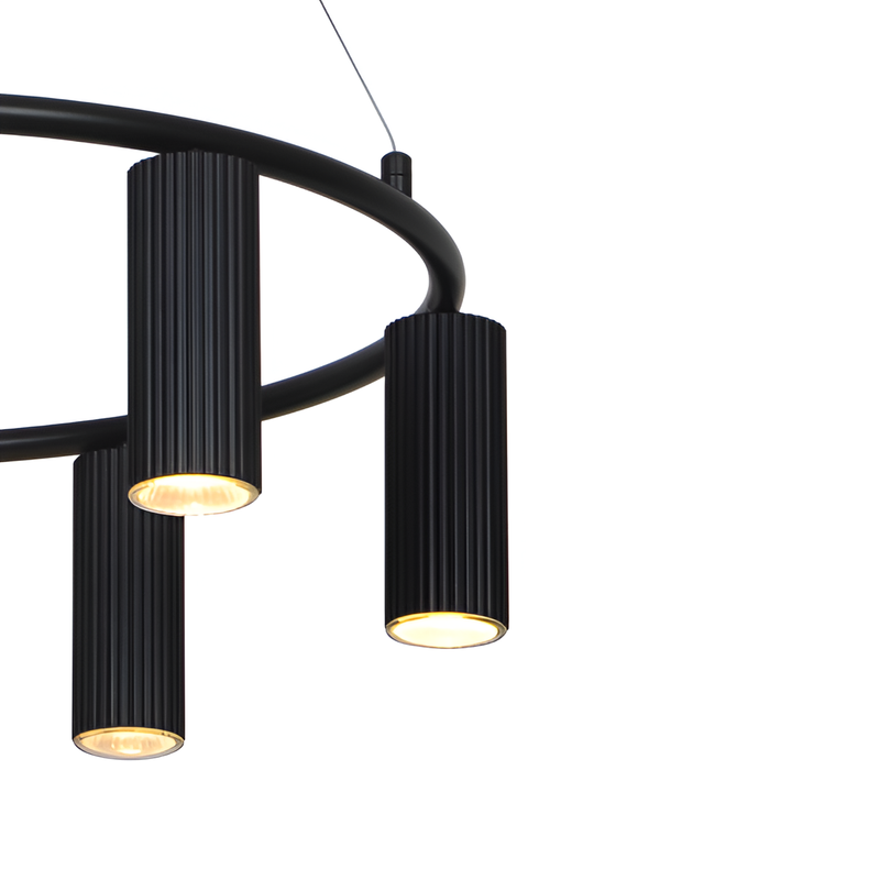 Підвісна люстра чорна D-53.5 cm GU10 Black Gofre 250809-100005801