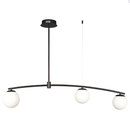 Торшер чорний з білими плафонами L-106 cm E27*3 Black+White Bollo 250731-100005466