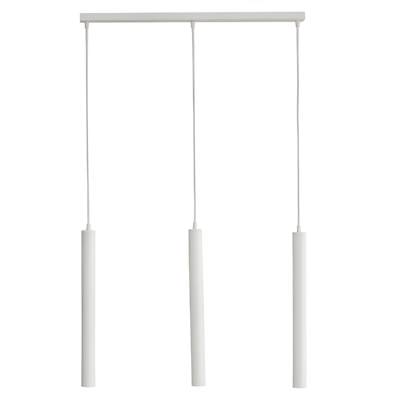Люстра біла, підвісні тубуси H-45 cm L-66 cm E14 White Simple tube 250741-100005696
