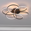 Люстра стельова чорна квітка D-56 cm Led 72W Black Flower 250719-100005687