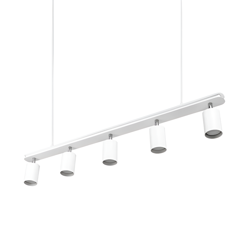 Люстра біла споти з срібними ніжками L-90 cm GU10 White+Chrome Accents 250741-100005706