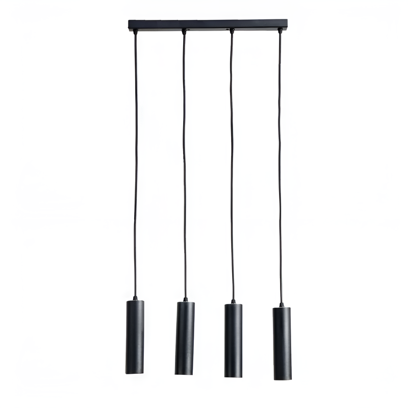 Підвісна люстра чорна з тубусами H-22 cm E27 Black Simple tube 250741-100005700