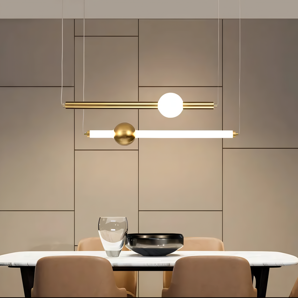 Люстра підвісна подвійна з тубусами L92 cm Led 30W 3000K Gold+White Lee 250834-100005825