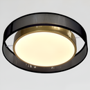 Стельова люстра кругла D-40 cm Led Black+Gold Double level 250835-100005882