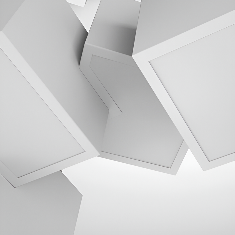Люстра біла підвісна геометрична куби L-70cm Led 52W White Cube x8 250618-100005234