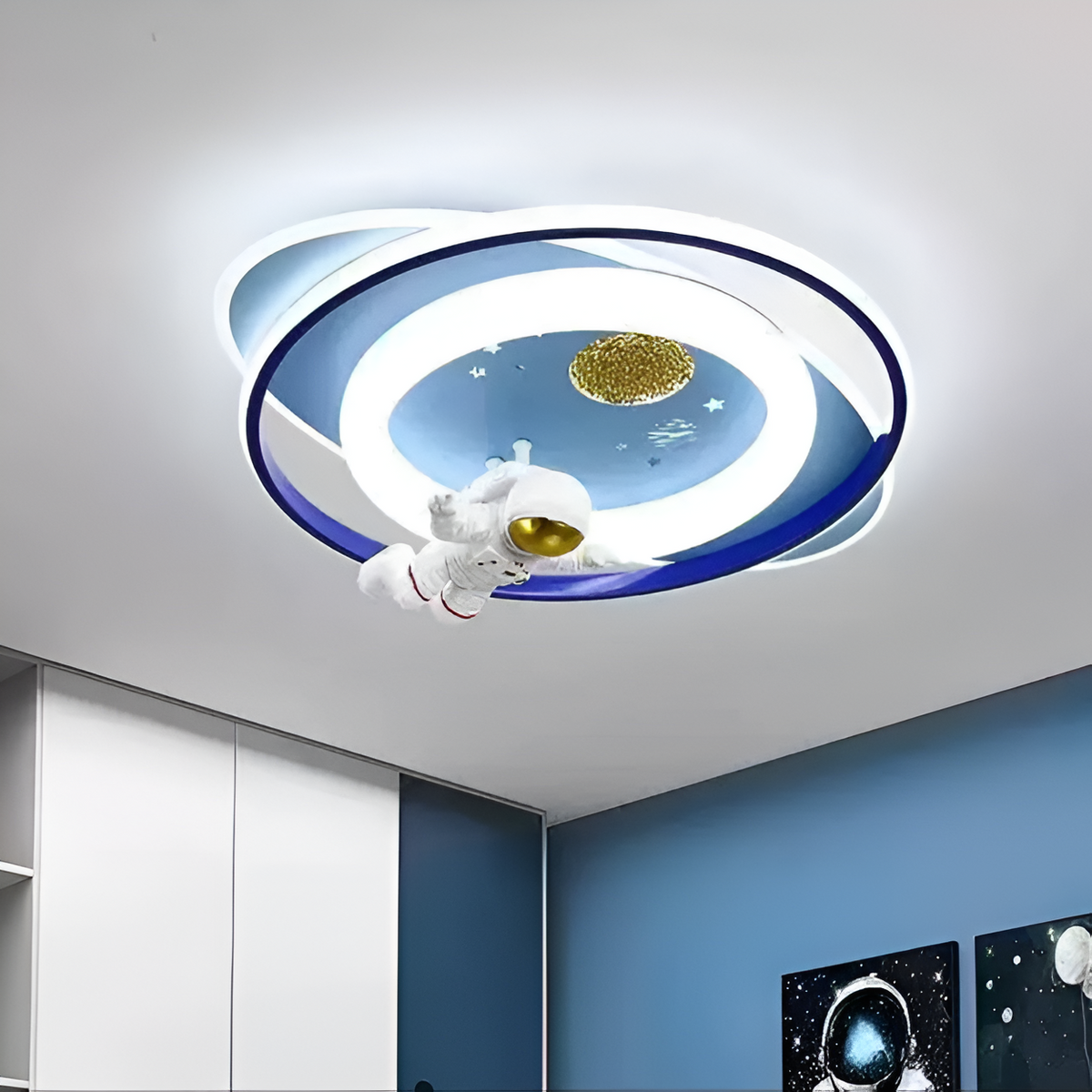 Стельова люстра космонавт H-9 cm D-58 cm Led 25W Blue Astronaut 250958-100002057