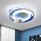 Стельова люстра космонавт H-9 cm D-58 cm Led 25W Blue Astronaut 250958-100002057