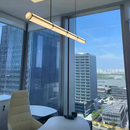 Підвісна люстра чорна з 3-х розмірах L-128/150/210 cm Led White+Black Tube long 250958-100005923