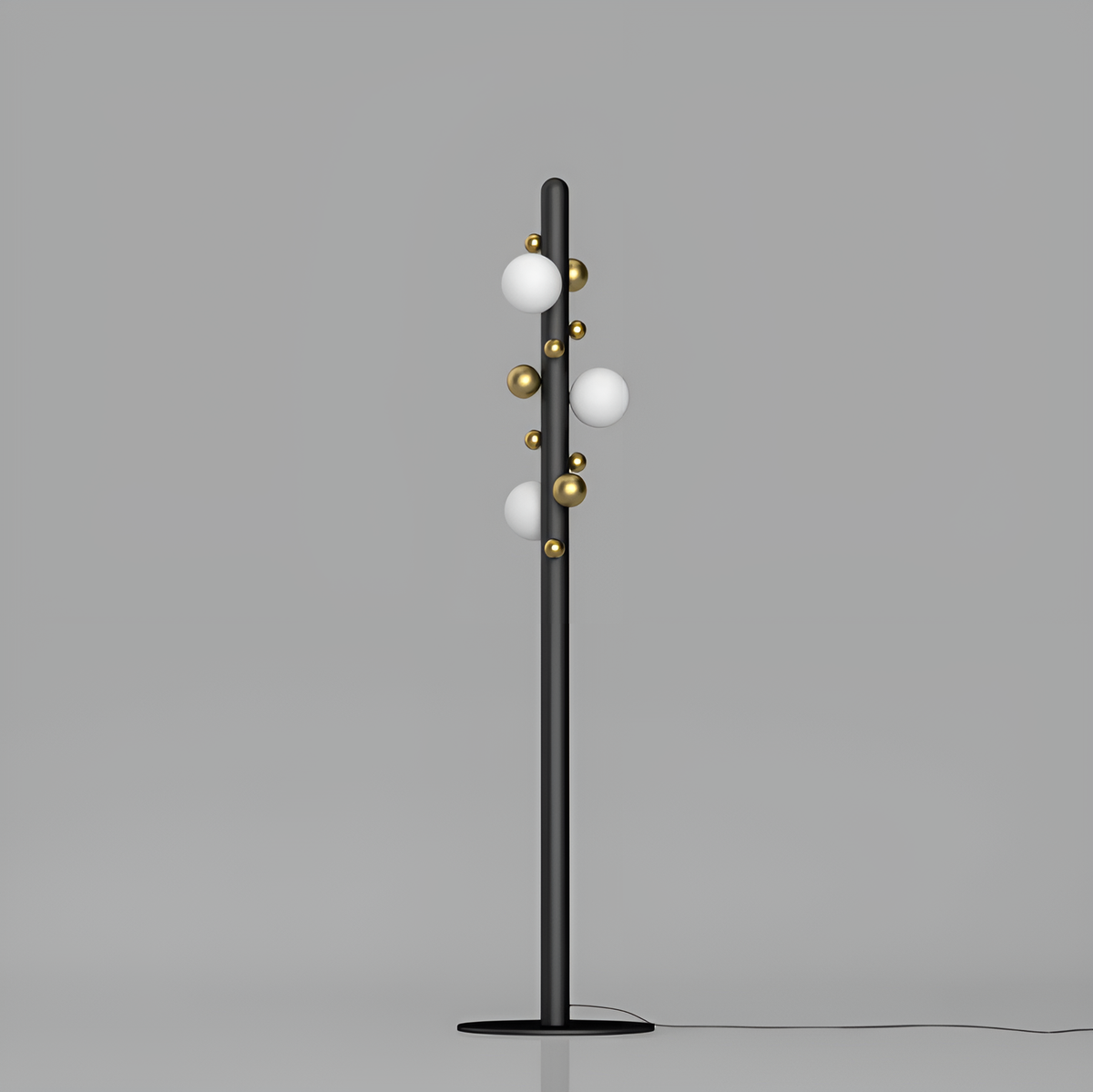 Торшер чорний з шариками H-150 cm Lunar F Black 250672-100005330