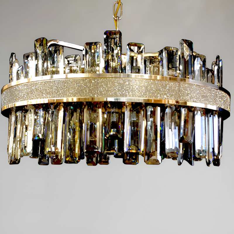 Люстра підвісна Crystal D-50cm / D-60cm E14 Gold 250635-100005187