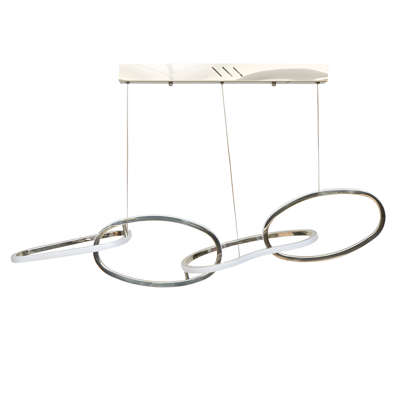 Люстра Rings wavy L-100cm 56W Chrome 250580-100004765