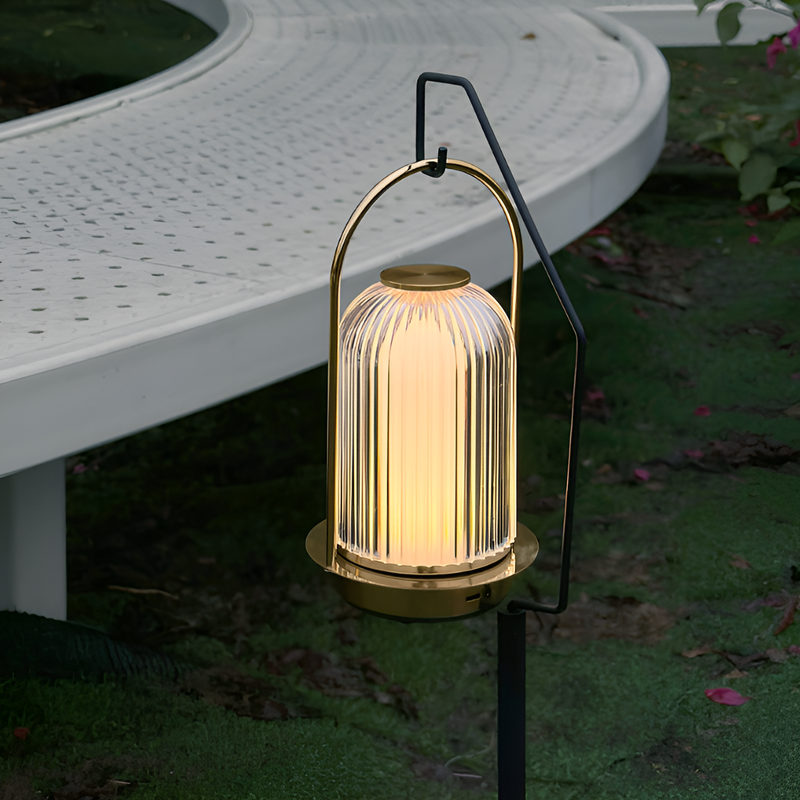 Настільна лампа з акумулятором Lume Arch Gold + Clear 250588-100004669