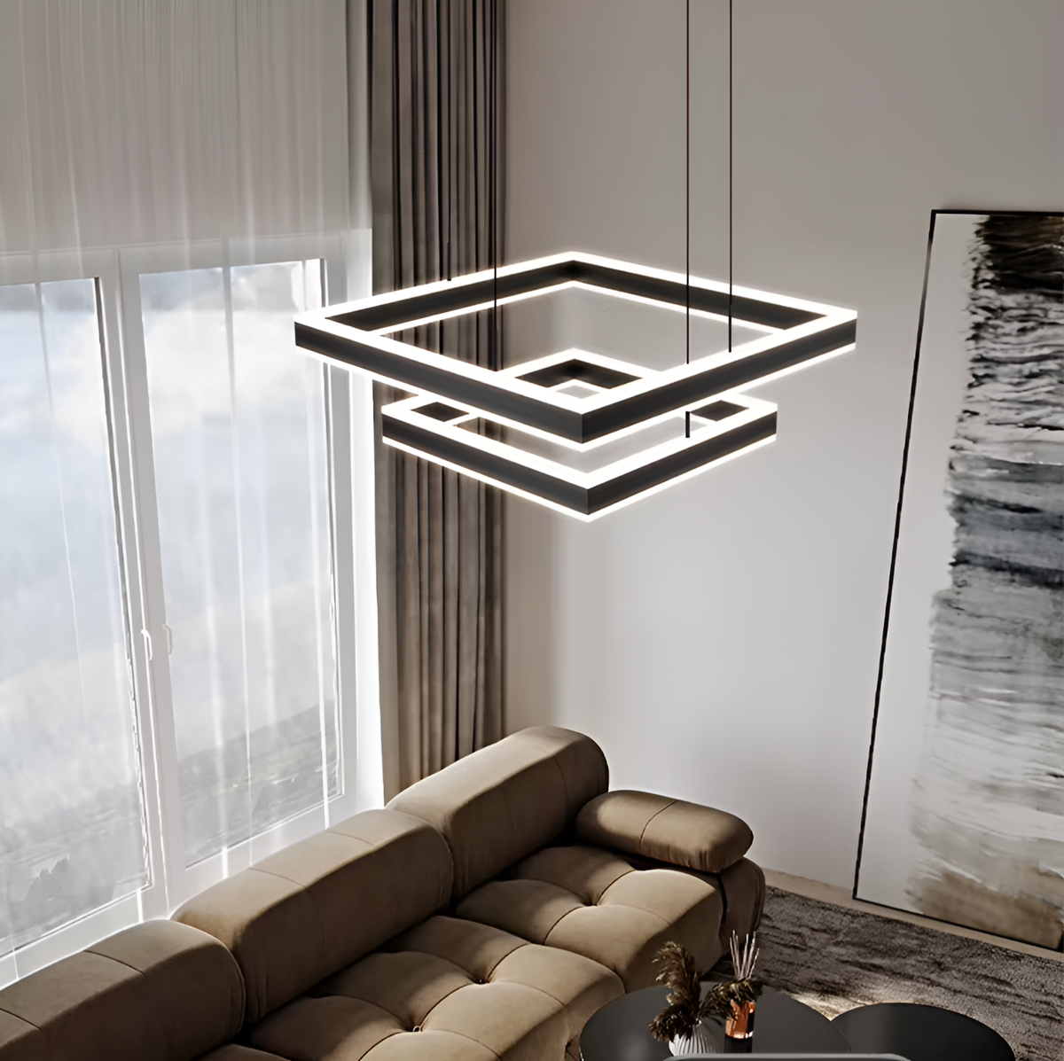 Люстра Square L-80+60cm 175W Ledx2 250518-100004841