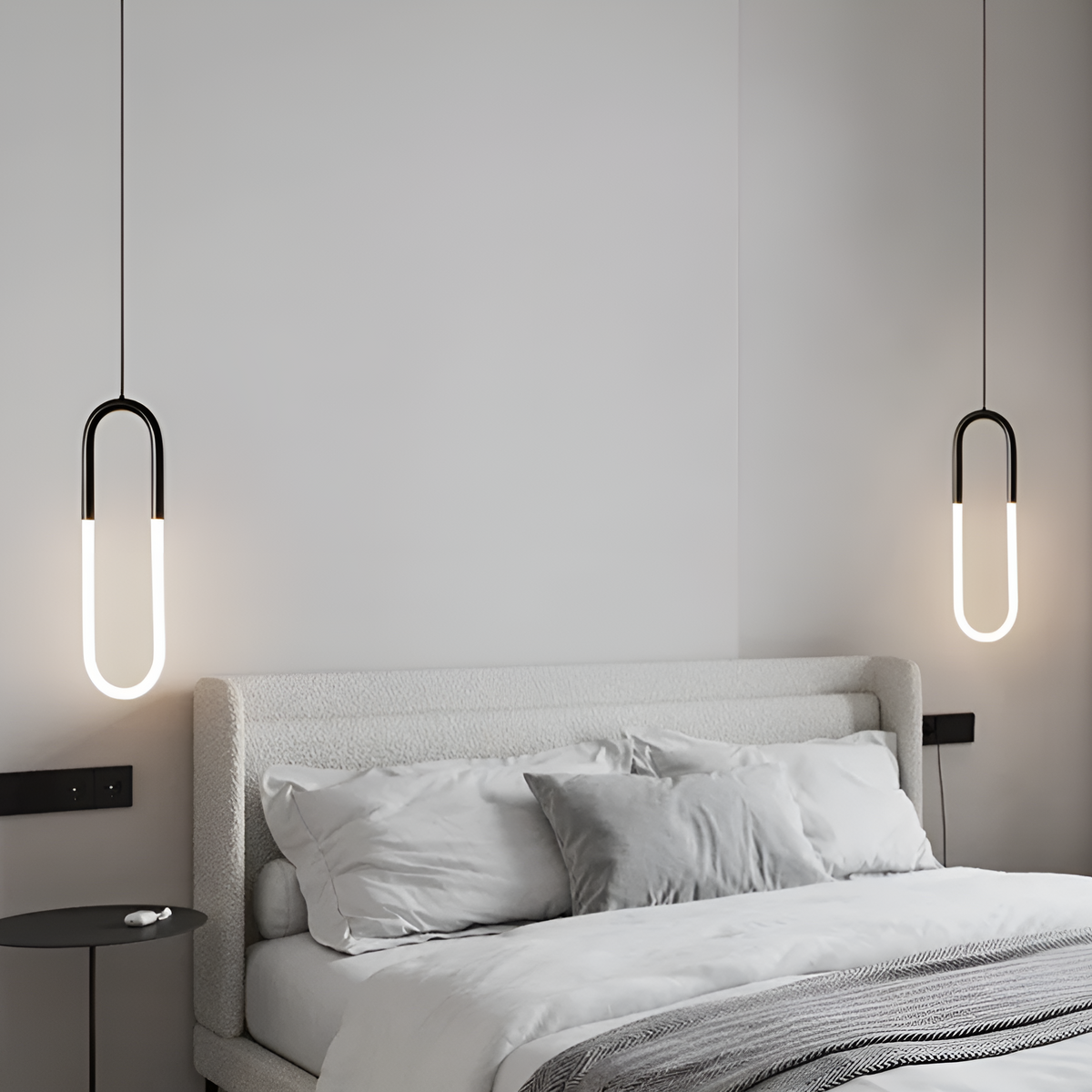 Світильник підвісний H-50 cm Led 13W 4000K Black Clip 250518-100004775