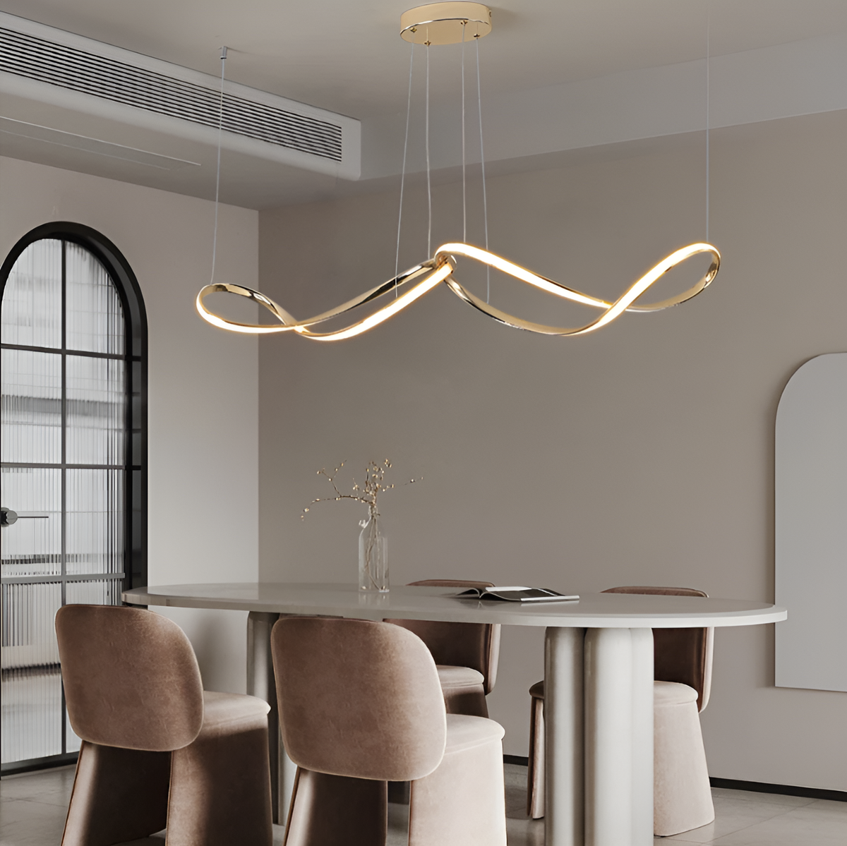 Люстра підвісна Circle Wave L-100cm Gold 55W 4000К 250535-100005008