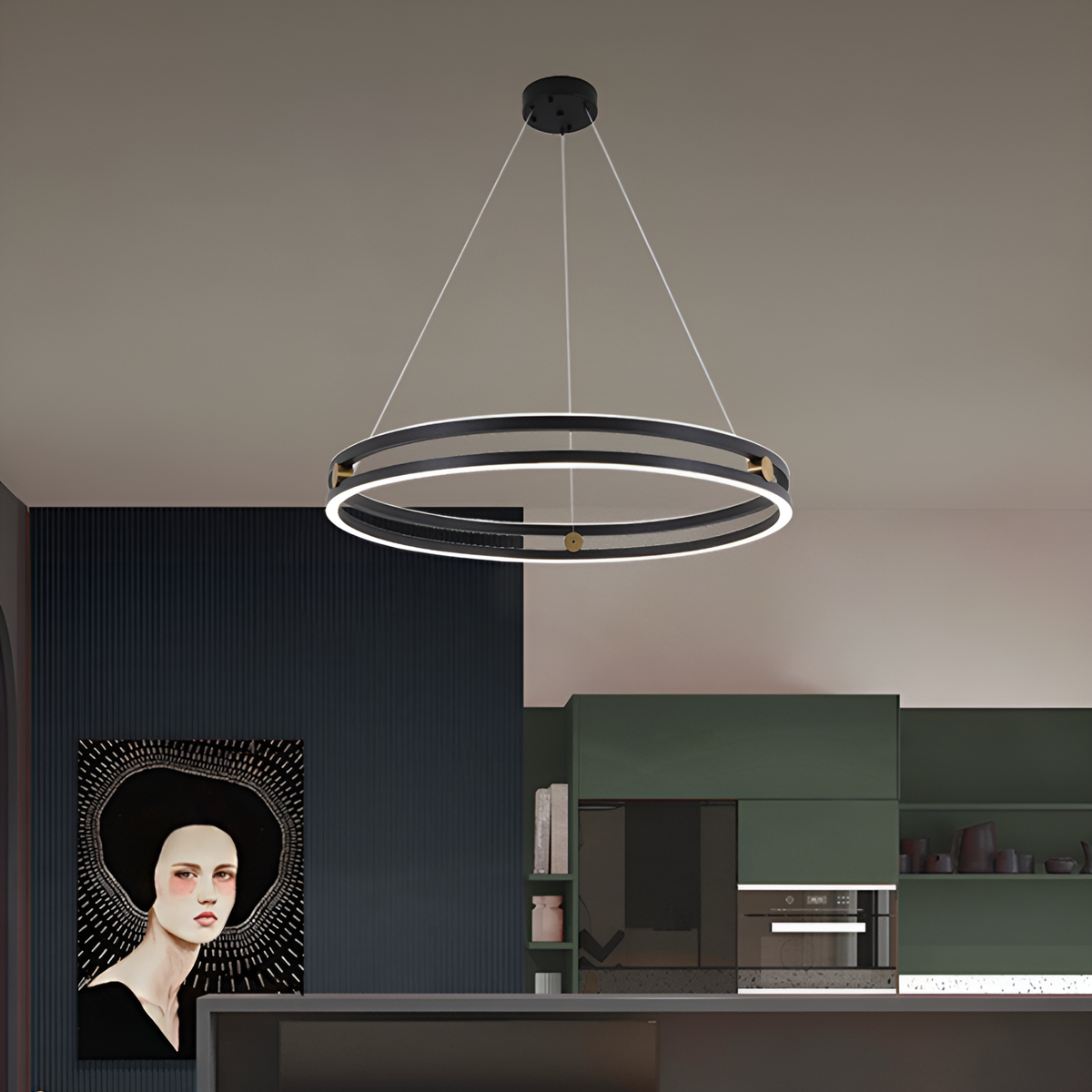Люстра Circle 36W D-60cm / D-80cm Black 250518-100004783