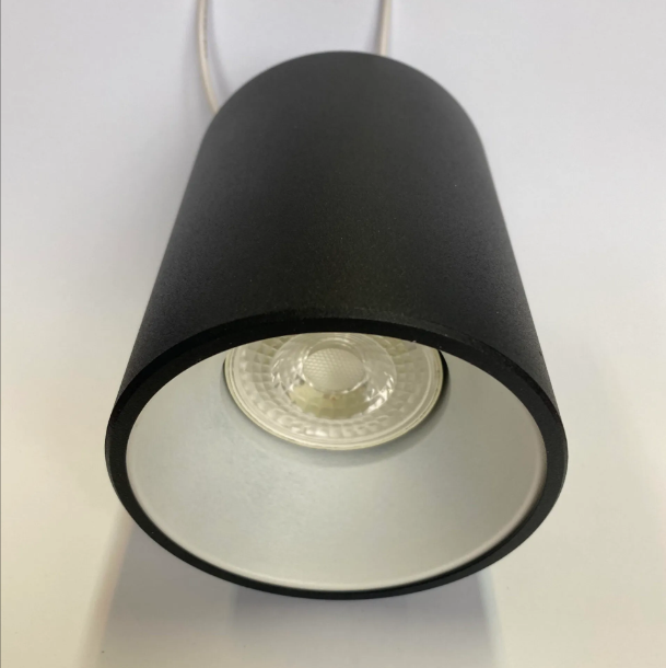 Точковий спот накладний чорний з білим H-11 cm D-9 cm GU10 Black 250733-100005602