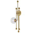 Настінний світильник золотий з прозорим плафоном Gold+Clear Bollo 250733-100005587