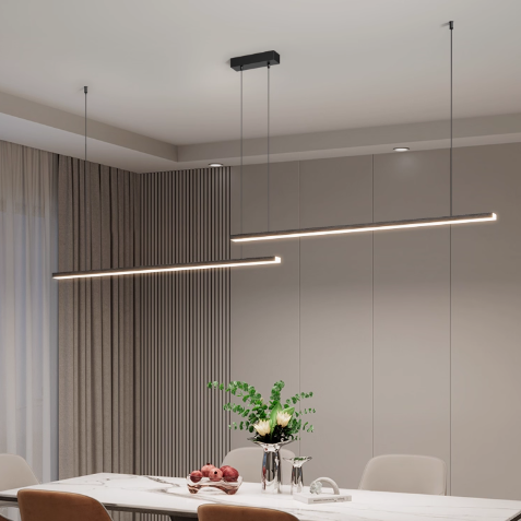 Люстра підвісна світлодіодна чорна L-223 cm Led 60W Black LILEYA 250748-100005582
