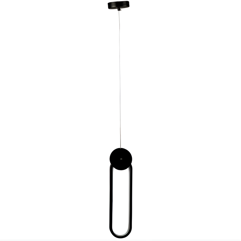 Підвісний світильник чорний видовжений Н-40 cm Led 15W Black Clip 250791-100005653