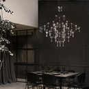 Люстра підвісна срібна з кристалами D-60 cm / D-80 cm Led Chrome Rain 250718-100005677