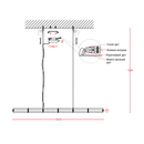 Підвісна люстра L-161 cm Led 36W 4000K Black+Clear Line 250936-100005925