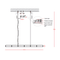 Підвісна люстра L-161 cm Led 36W 4000K Black+Clear Line 250936-100005925