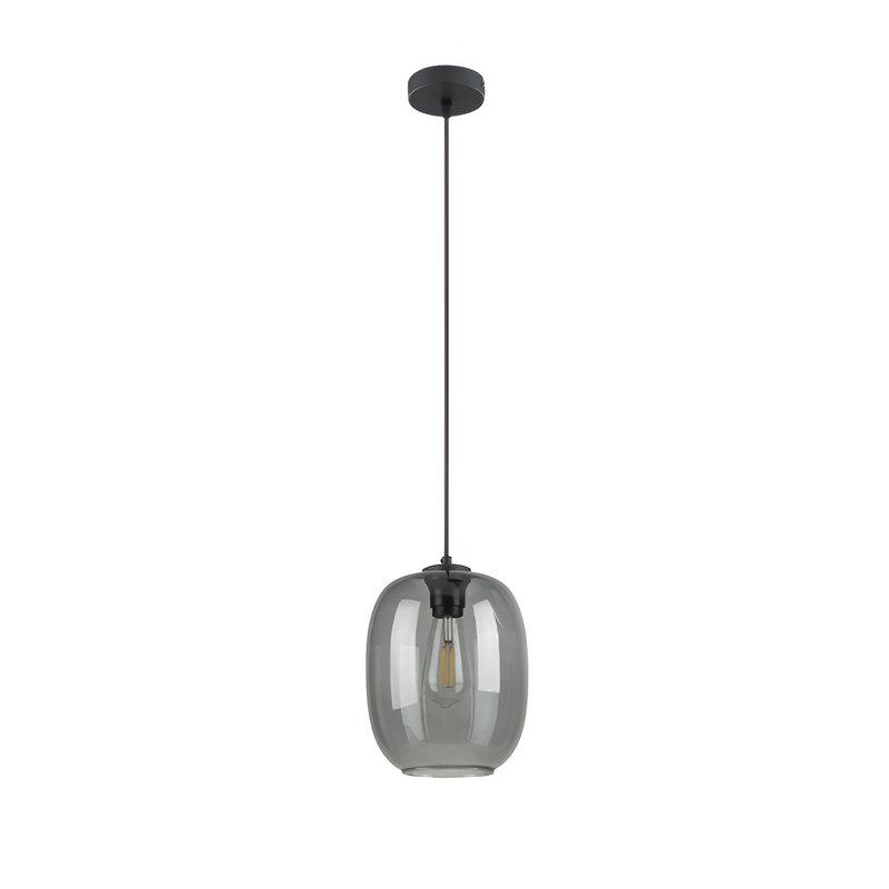 Підвісний світильник скляний графітовий E27 Graphit Smoked Pendant 250766-100005565