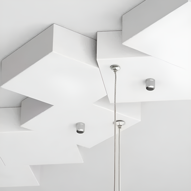 Люстра біла підвісна геометрична куби L-70cm Led 52W White Cube x8 250618-100005234