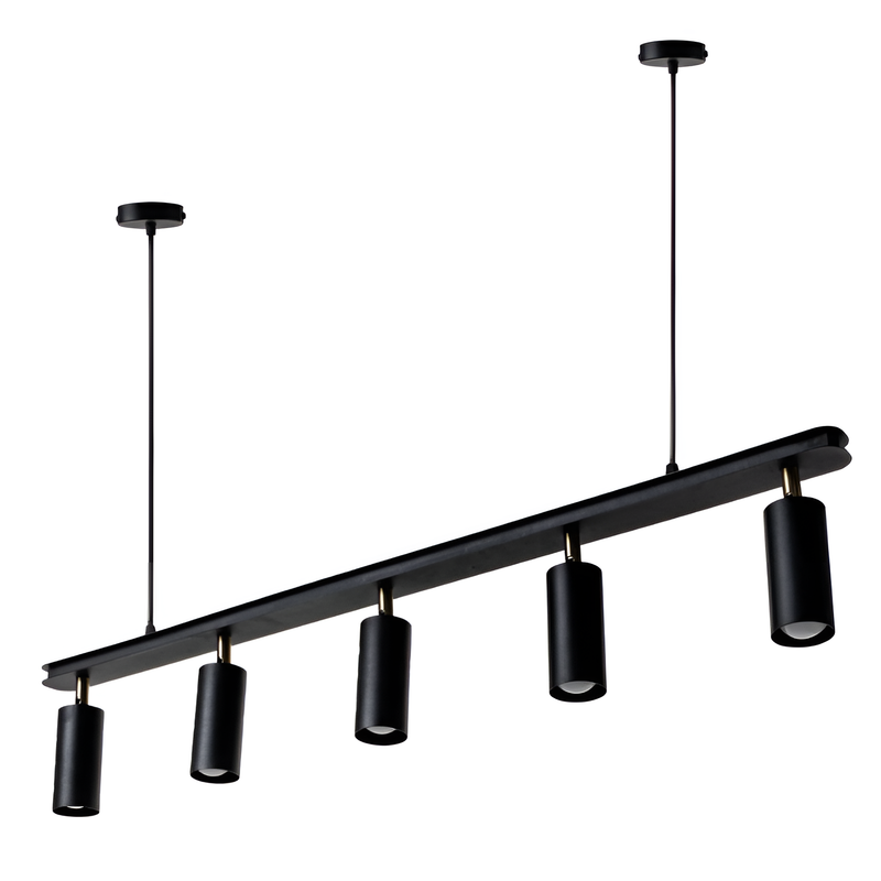 Люстра чорна зі спотами з золотими ніжками L-110 cm E27 Black+Gold Accents 250841-100005712