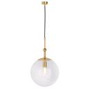 Підвісний світильник золотий з прозорим плафоном Gold+Clear Bollo 250733-100005586