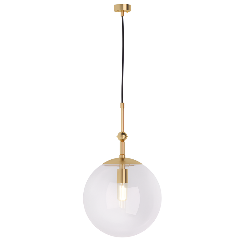 Підвісний світильник золотий з прозорим плафоном Gold+Clear Bollo 250733-100005586