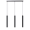 Люстра чорна, підвісні тубуси H-45 cm L-66 cm E14 Black Simple tube 250741-100005697