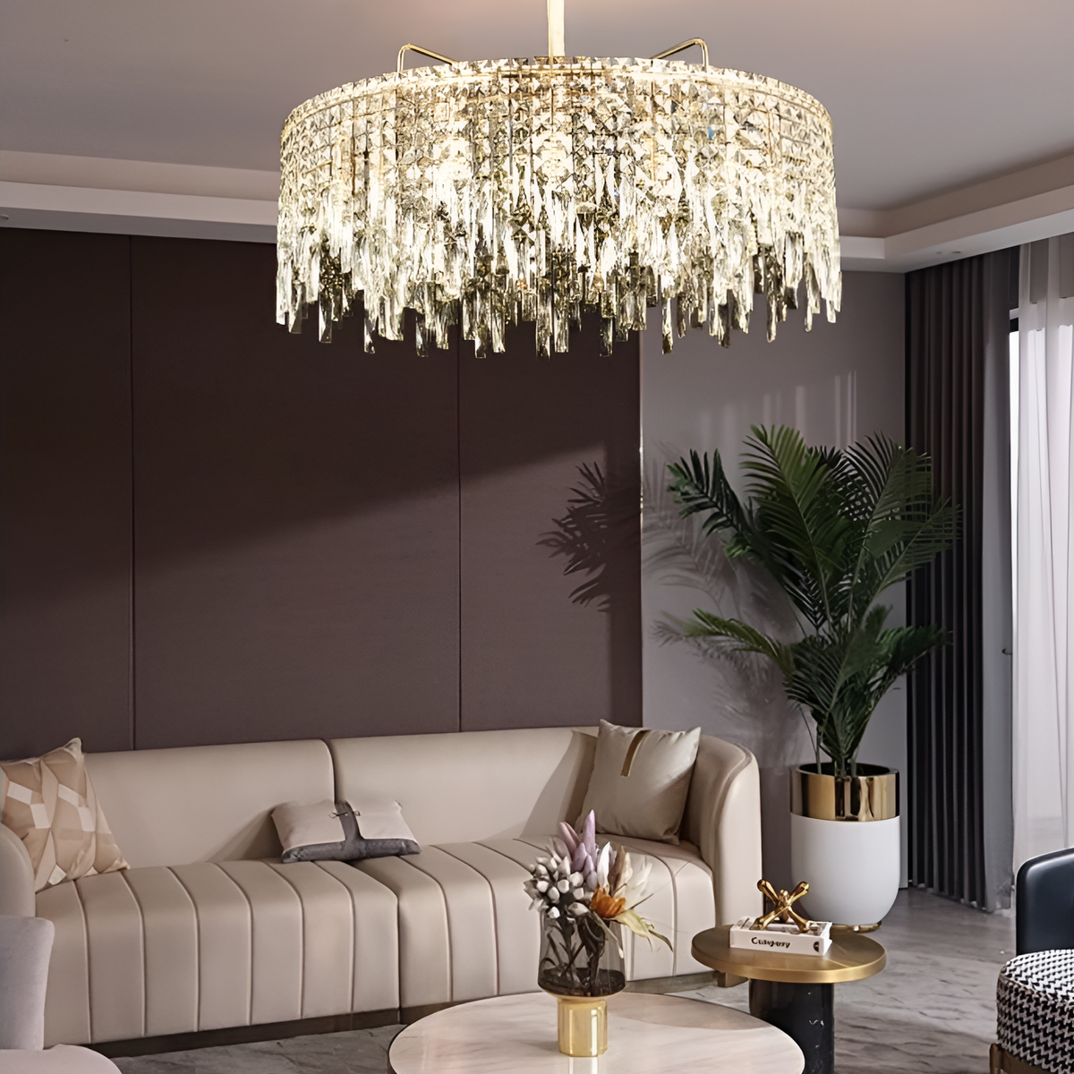 Люстра Crystal D-60cm / 80cm Е14 Gold 250488-100004531