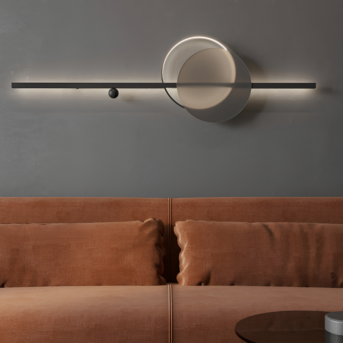 Настінне бра чорне L-120 cm Led 29W 3100К / 4100K Mid GB 1200 250672-100005325