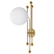 Настінний світильник золотий з білим плафоном Gold+White Bollo 250733-100005588