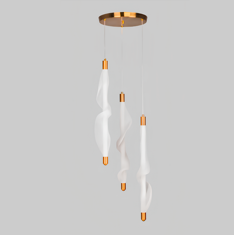Підвісна люстра Silk 25W 4000K H-150 cm Gold + White 250431-100004327