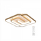 Ультратонка стельова золота люстра з пультом керування L-42 cm Led 80W Gold Double geometry 250864-100005732