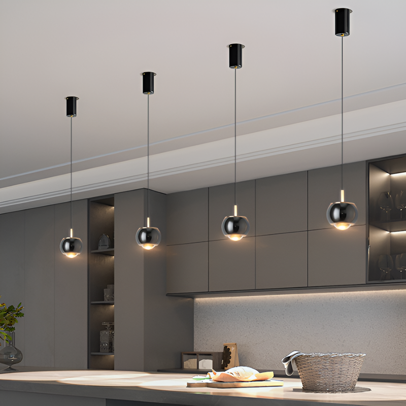 Підвіс чорний / білий / кавовий / сірий / синій D-10 cm Led 13W 4000К Black/White/Coffee/Grey/Blue Lens 231158-100002784